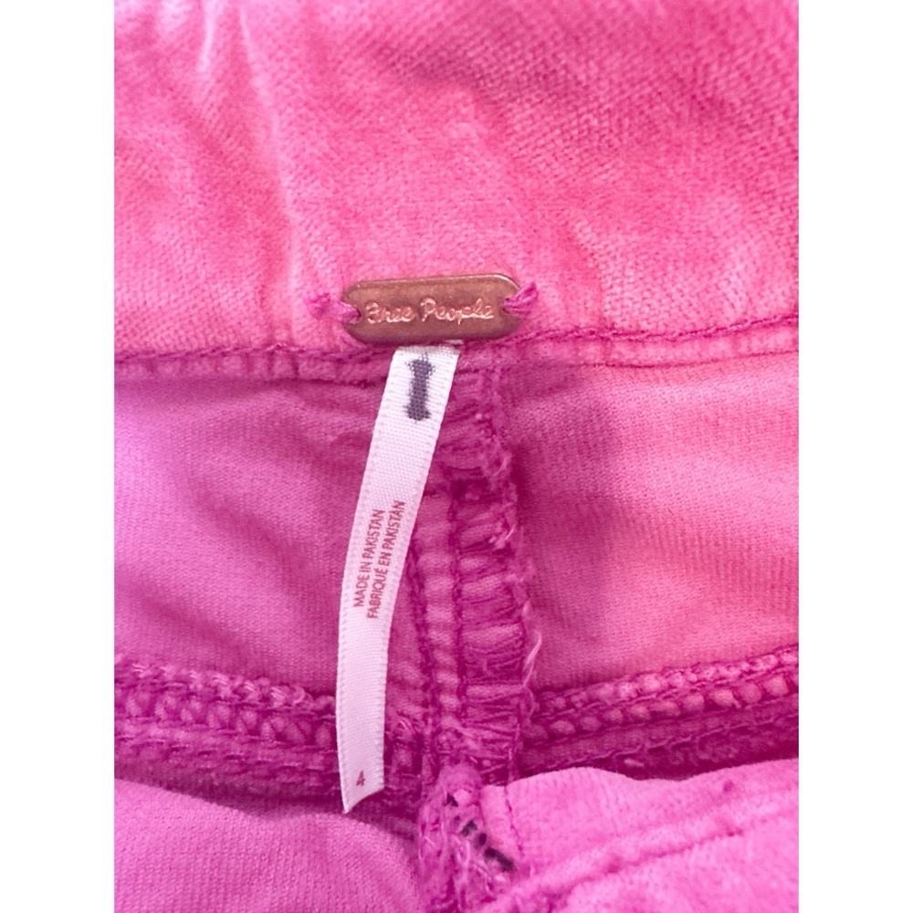NWT Free People High Time Velvet Kick Flare Pants Very Berry Size 4 - Picture 3 of 3